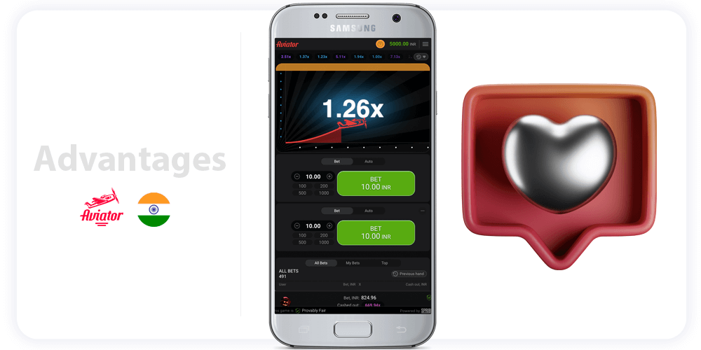 Aviator Mobile app Advantages